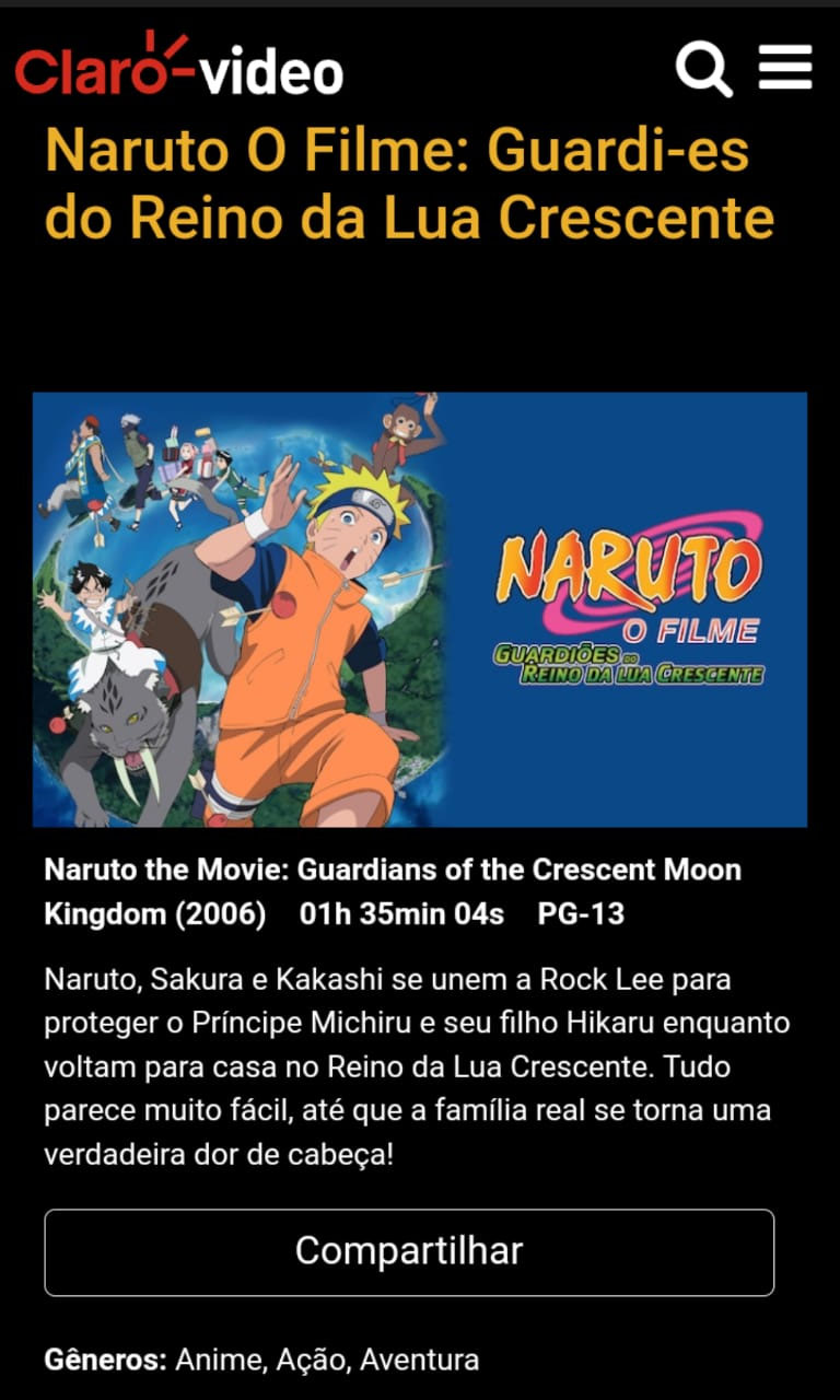 Naruto O Filme: Guardiões do Reino da Lua Crescente (Dublado