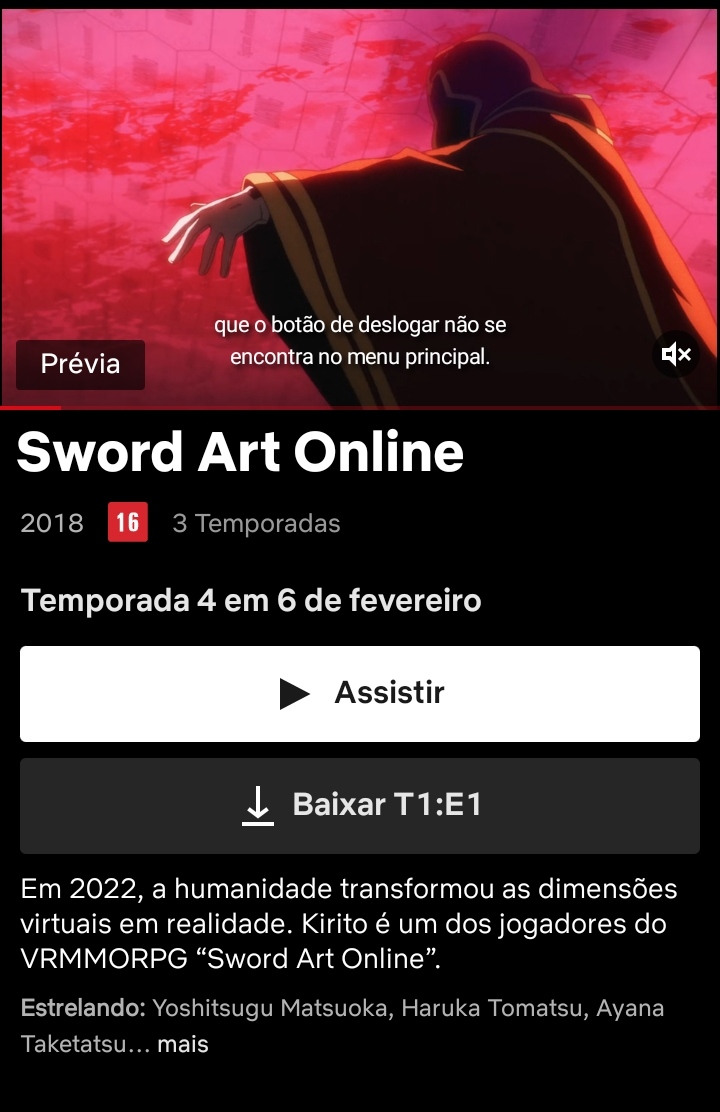 Sword Art Online 3º Temporada - Parte 3