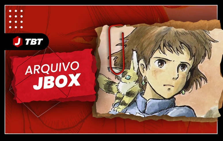 imagem: logo do Arquivo JBox ao lado de imagem do mangá Nausicaä