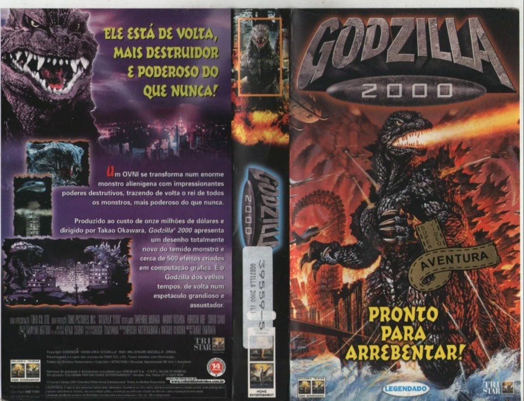 imagem: capa da fita vhs godzilla 2000