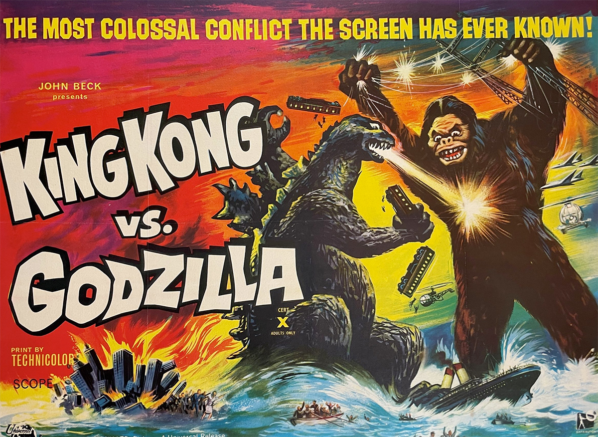 imagem: pôster de king kong vs. godzilla