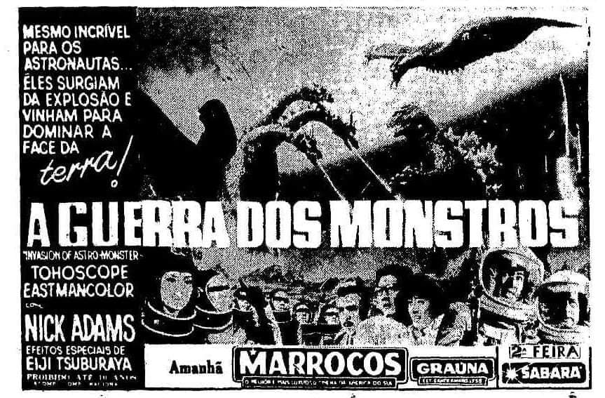 imagem: propaganda do filme A Guerra dos Monstros