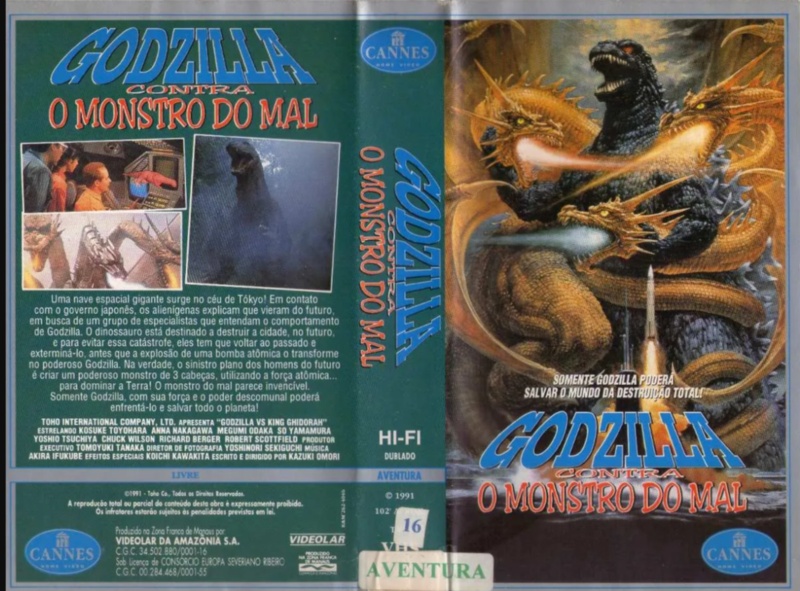 IMAGEM: capa do VHS de Godzilla contra o monstro do mal